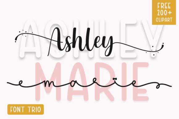 Ashley Marie: A Duo Font Script and Sans Serif for Versatile Design