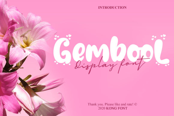 Gembool: A Playful Handwritten Font for Modern Creatives