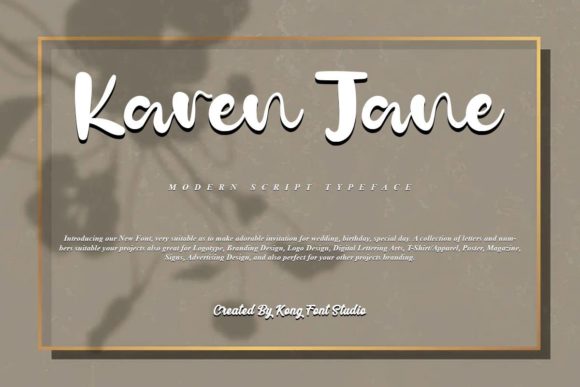 Karen Jane: A Playful Handwritten Font for Creative Projects