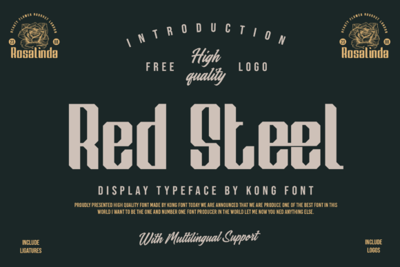 Red Steel: A Playful Script for Modern Designers