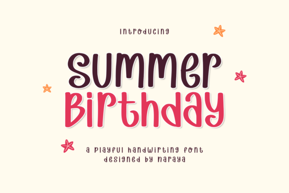 Summer Birthday: A Playful Handwriting Font That Brings Projects to Life