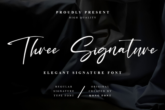 Three Signature: A Modern Handwritten Script Font for Creative Projects